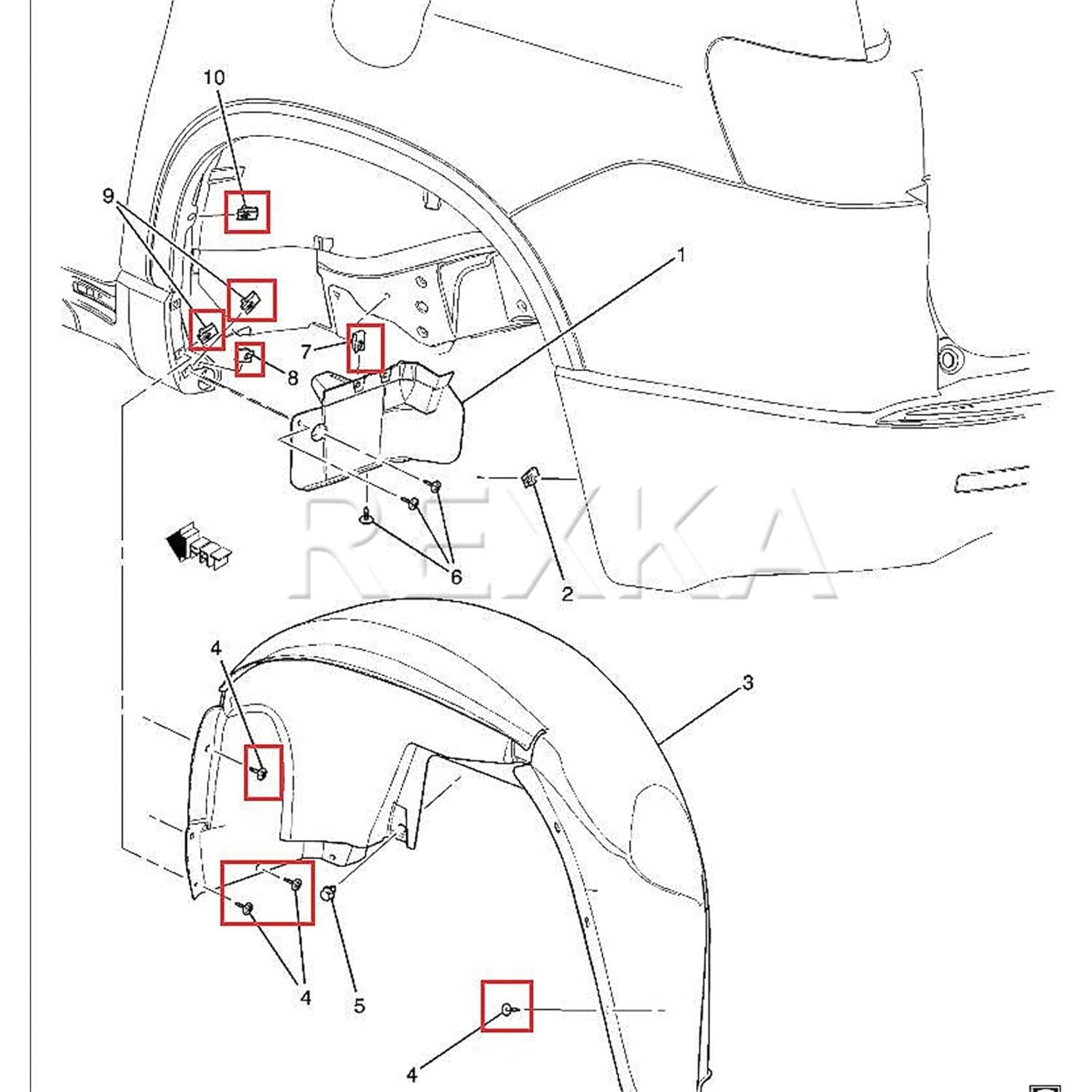 Kit de Tornillos y Tuercas U Rexka M4.2-1.41 para GM y Chevy