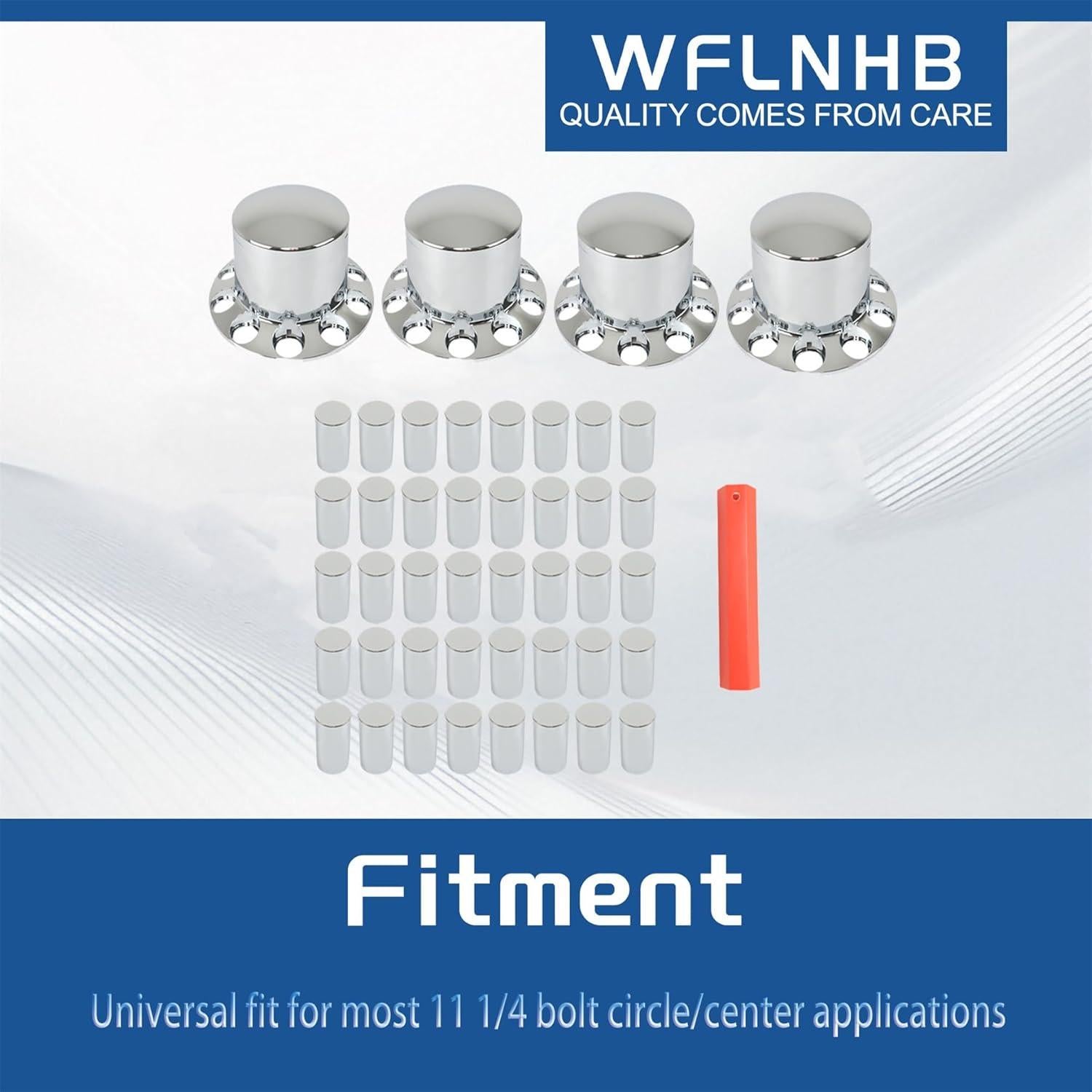 Cubiertas de Eje Cromadas WFLNHB para Semi-Tráiler 33mm