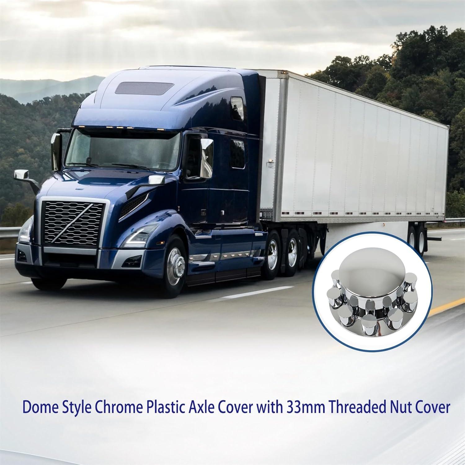 Cubiertas de Eje Cromadas WFLNHB para Semi-Tráiler 33mm