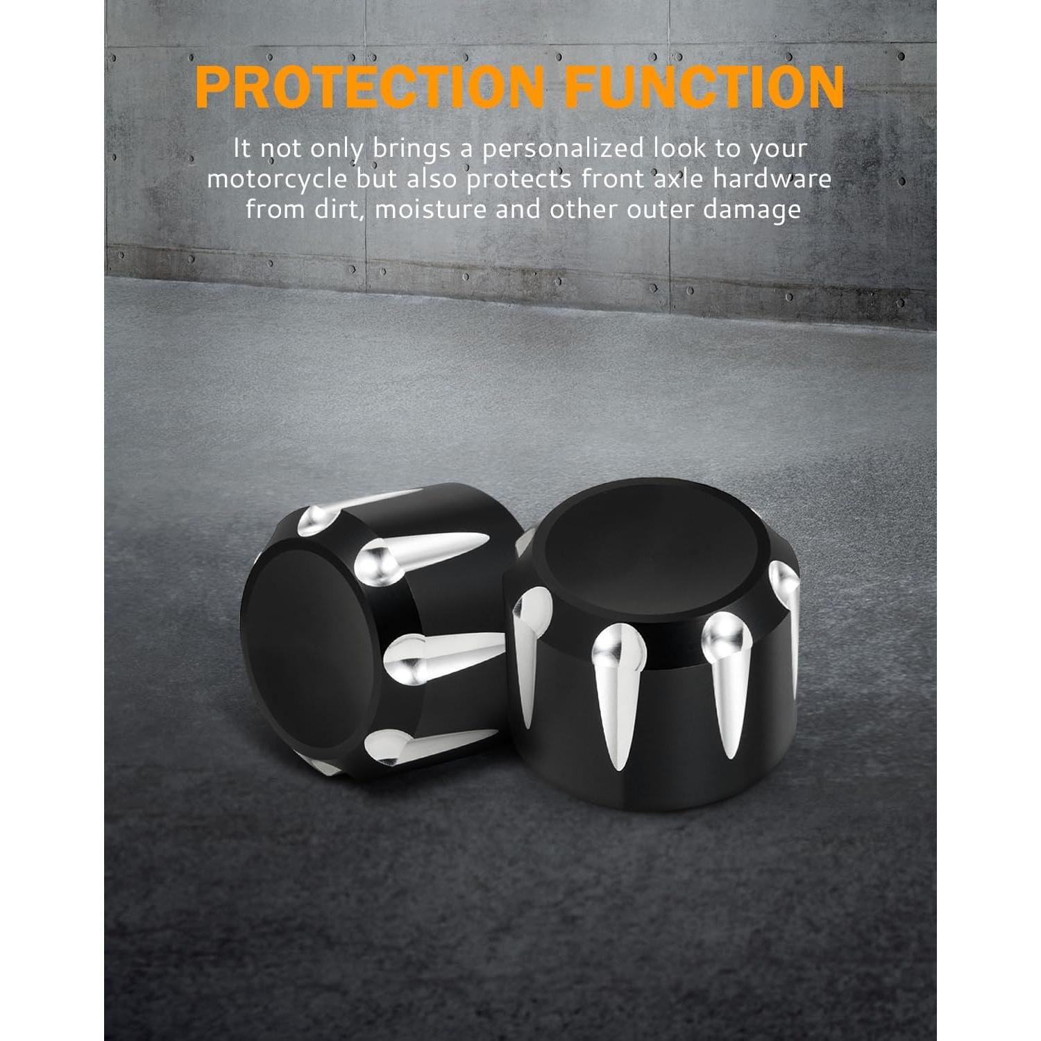 Tapa de Tuerca del Eje Delantero PBYMT Negra CNC Aluminio