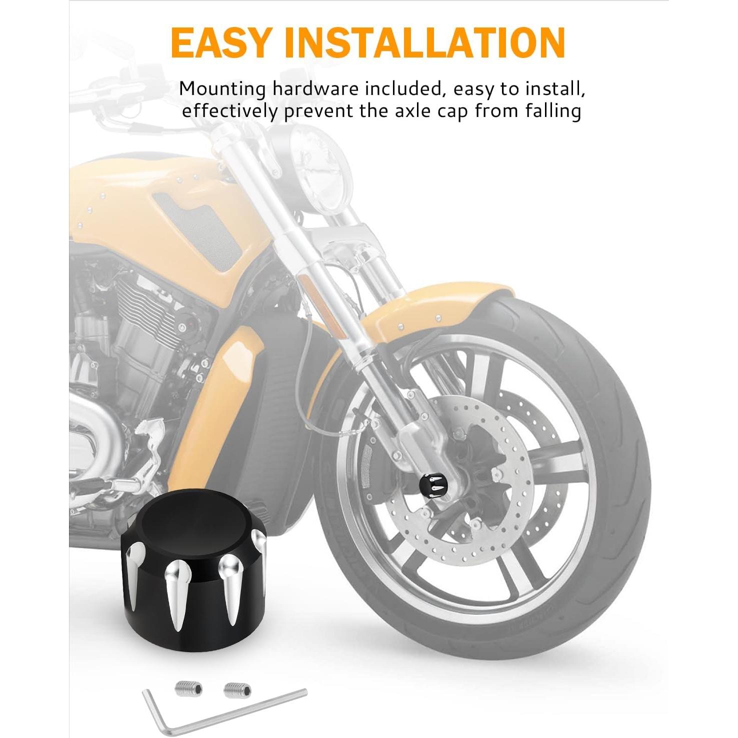 Tapa de Tuerca del Eje Delantero PBYMT Negra CNC Aluminio