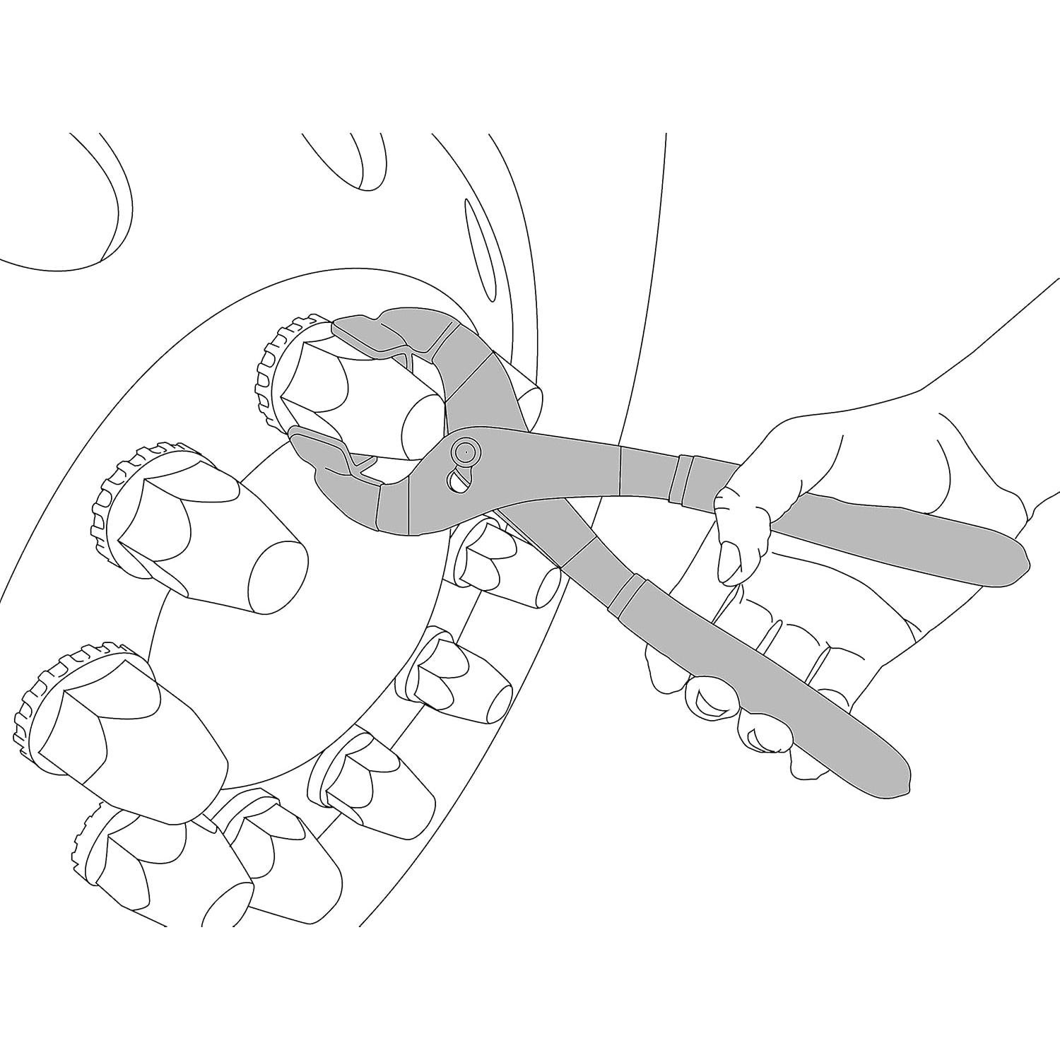 Removedor de Cubiertas de Tuercas Ajustable Lisle 51330