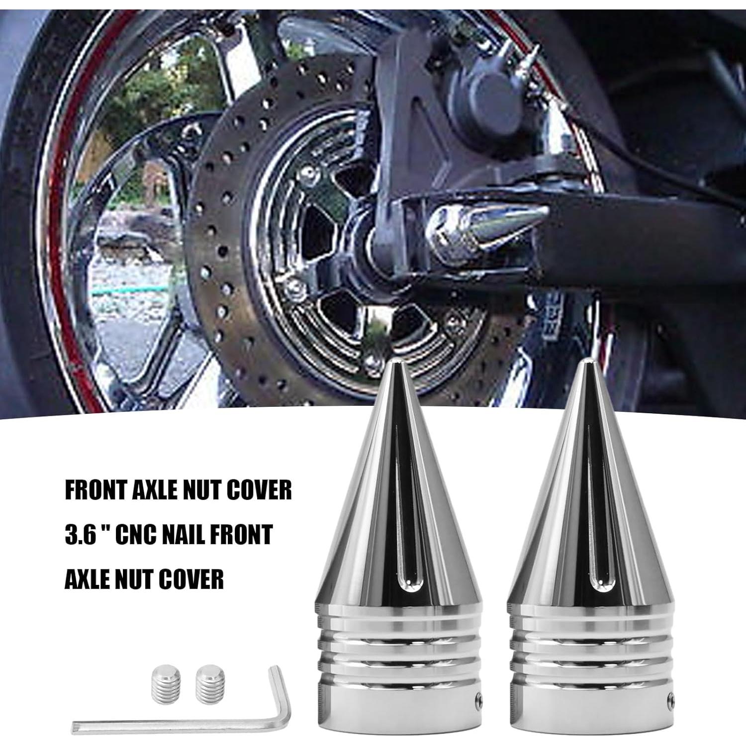 Tapa de Tuerca Delantera Anxingo para Harley Davidson Plata