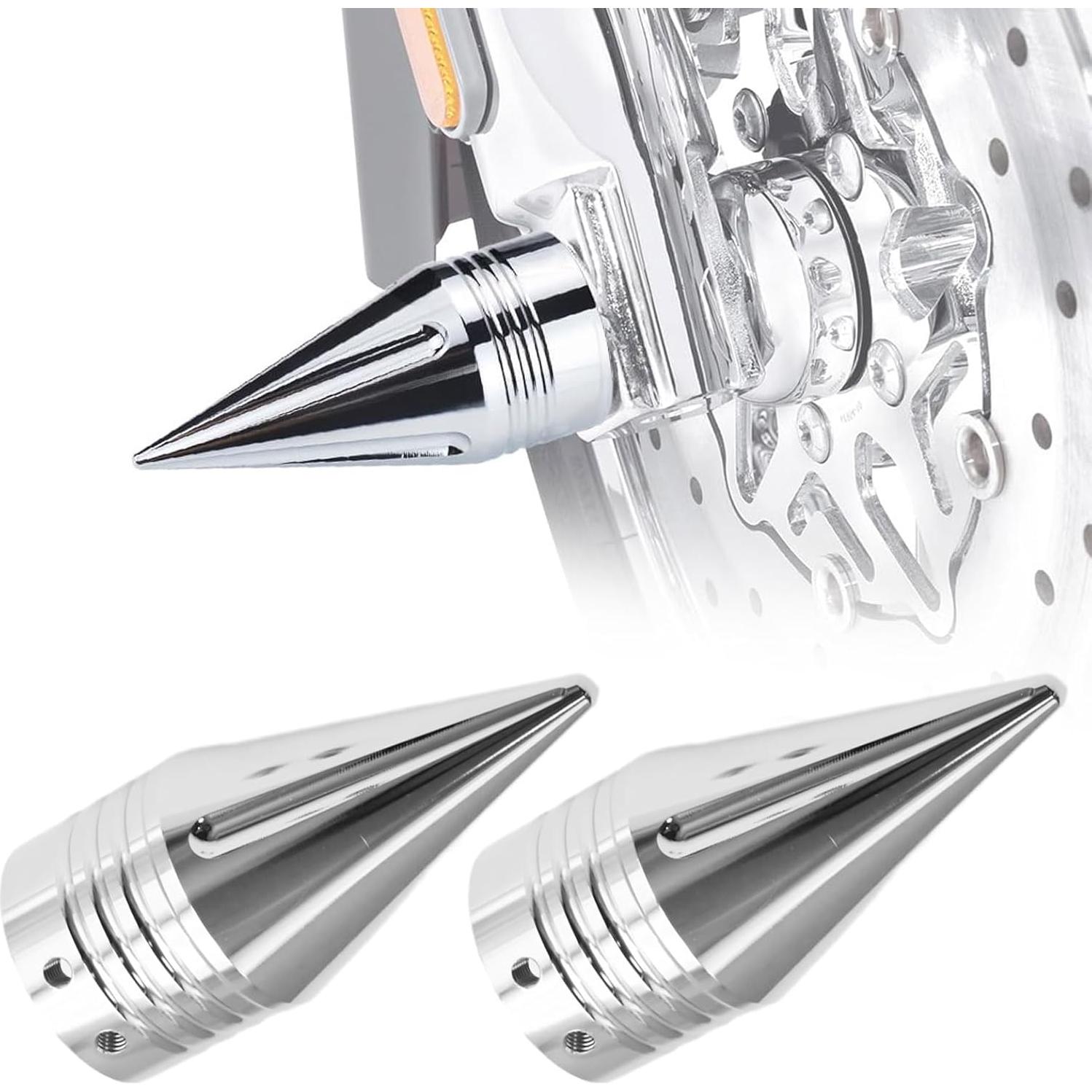 Tapa de Tuerca Delantera Anxingo para Harley Davidson Plata