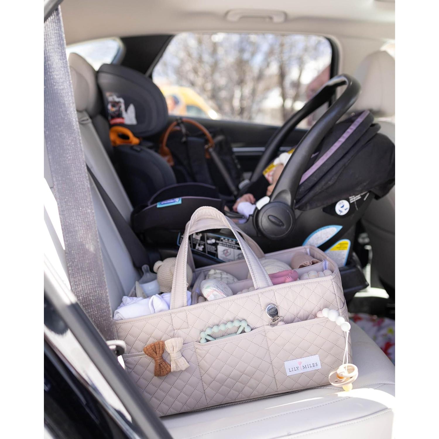 Organizador de Pañales Lily Miles Acolchado Arena Suave