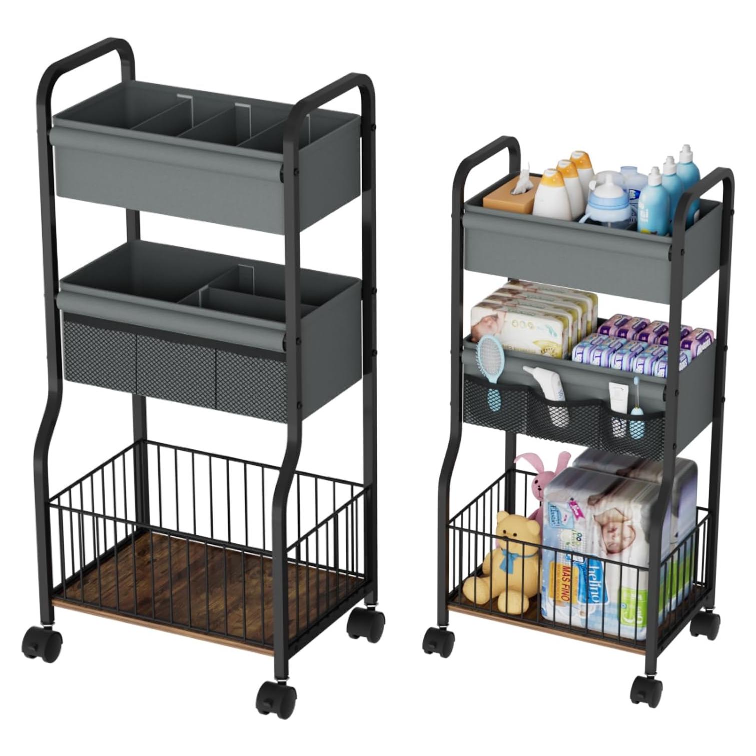 Carro Organizador de Pañales NEYCIL 3 Niveles con Ruedas