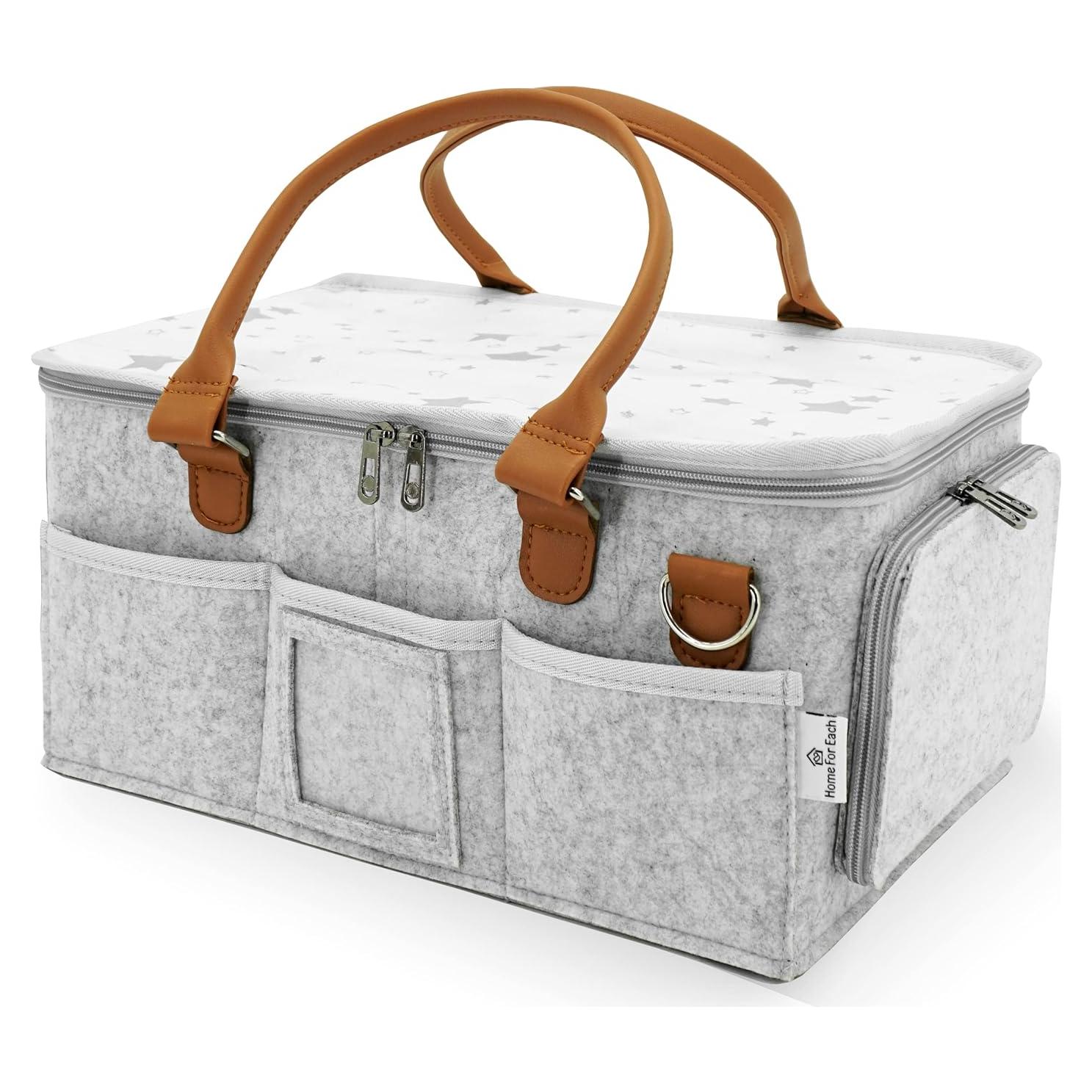 Cesta Organizador de Pañales HOGAR PARA CADA UNO Gris