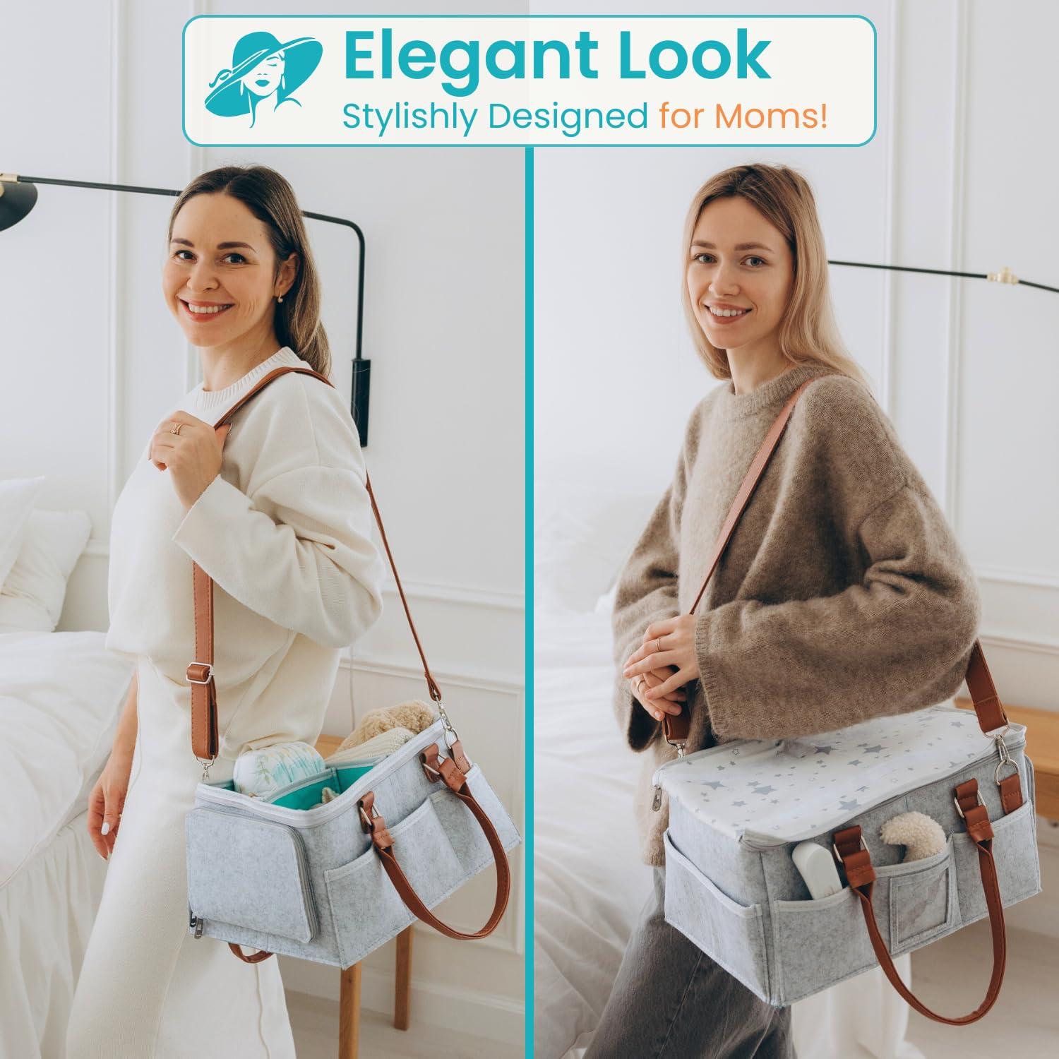 Cesta Organizador de Pañales HOGAR PARA CADA UNO Gris