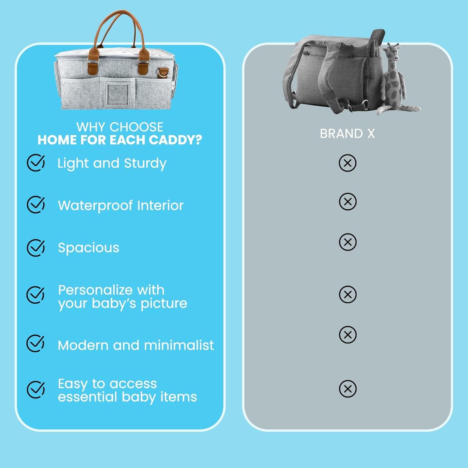 Cesta Organizador de Pañales HOGAR PARA CADA UNO Gris