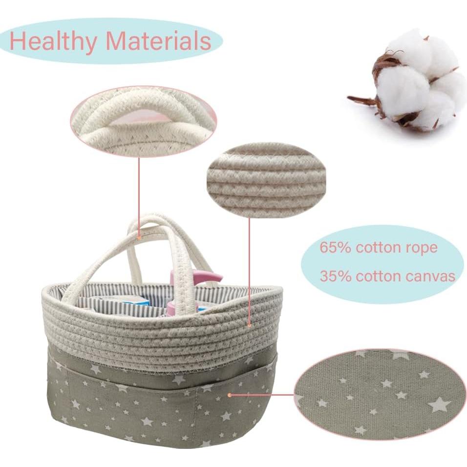 Organizador de Pañales MGERASL Gris Ovalado 35.88x21.92cm