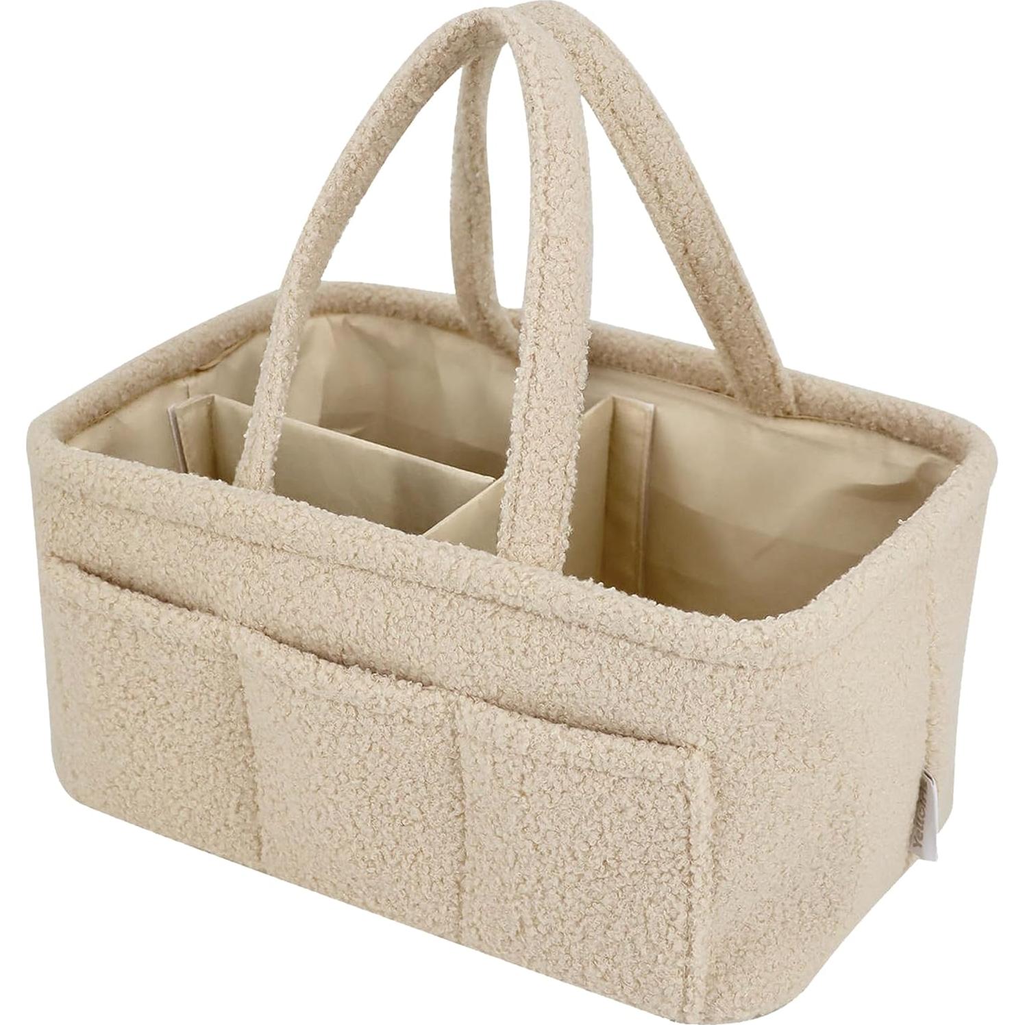 Organizador de Pañales YelloIris Beige con 3 Compartimentos