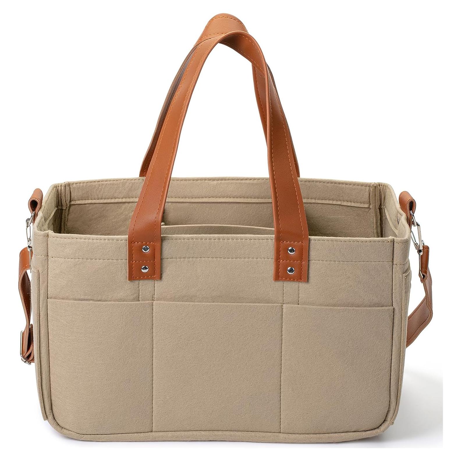 Organizador de Pañales Mr. Pen Caddy de Fieltro con Cuero