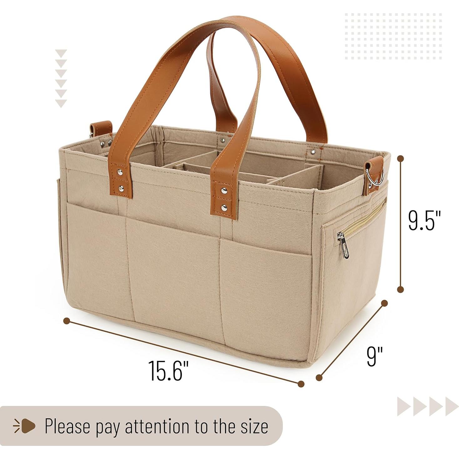 Organizador de Pañales Mr. Pen Caddy de Fieltro con Cuero