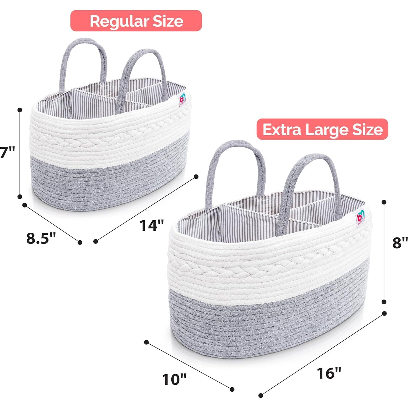 Cesta de Pañales Babynma Extra Grande Algodón Gris