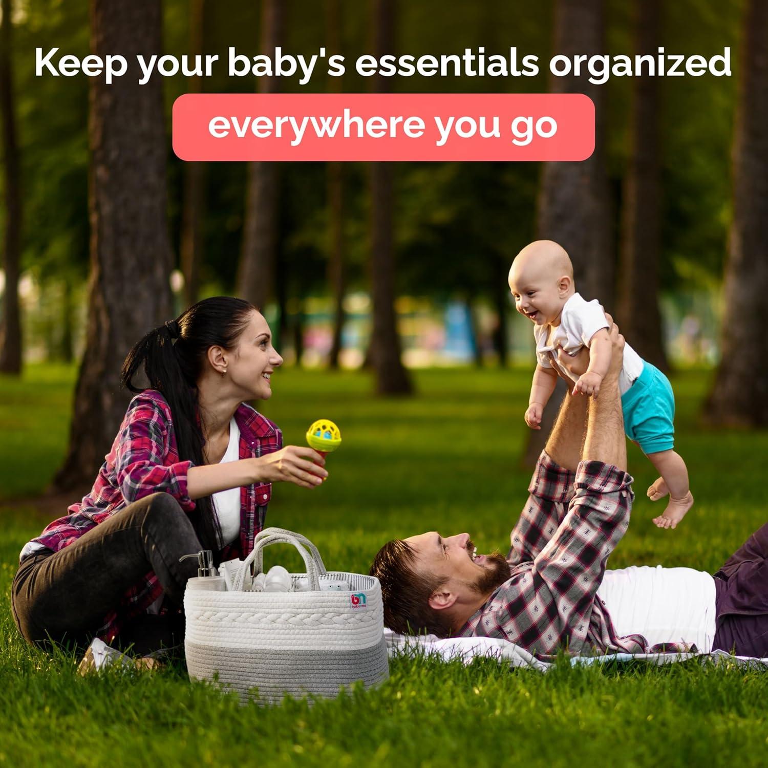 Cesta de Pañales Babynma Extra Grande Algodón Gris