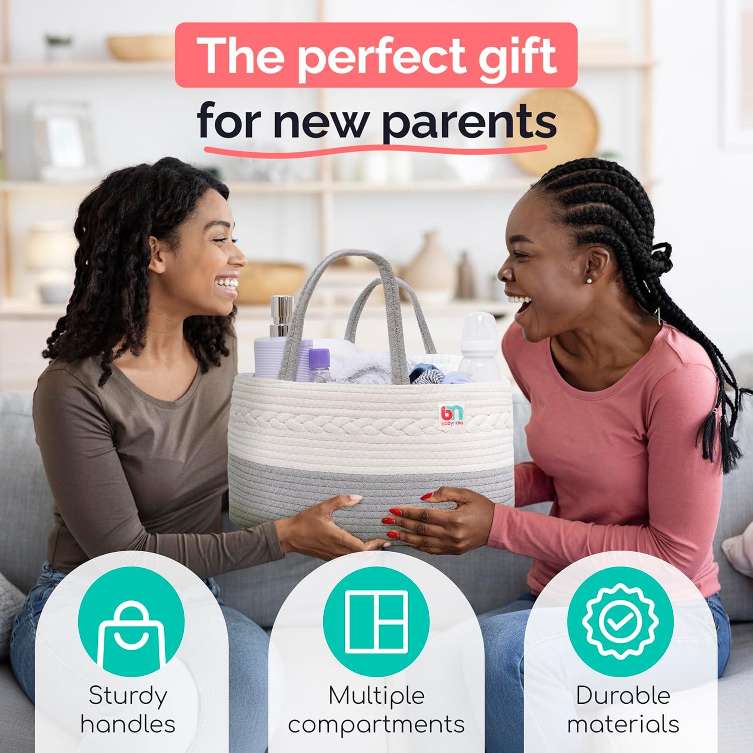 Cesta de Pañales Babynma Extra Grande Algodón Gris