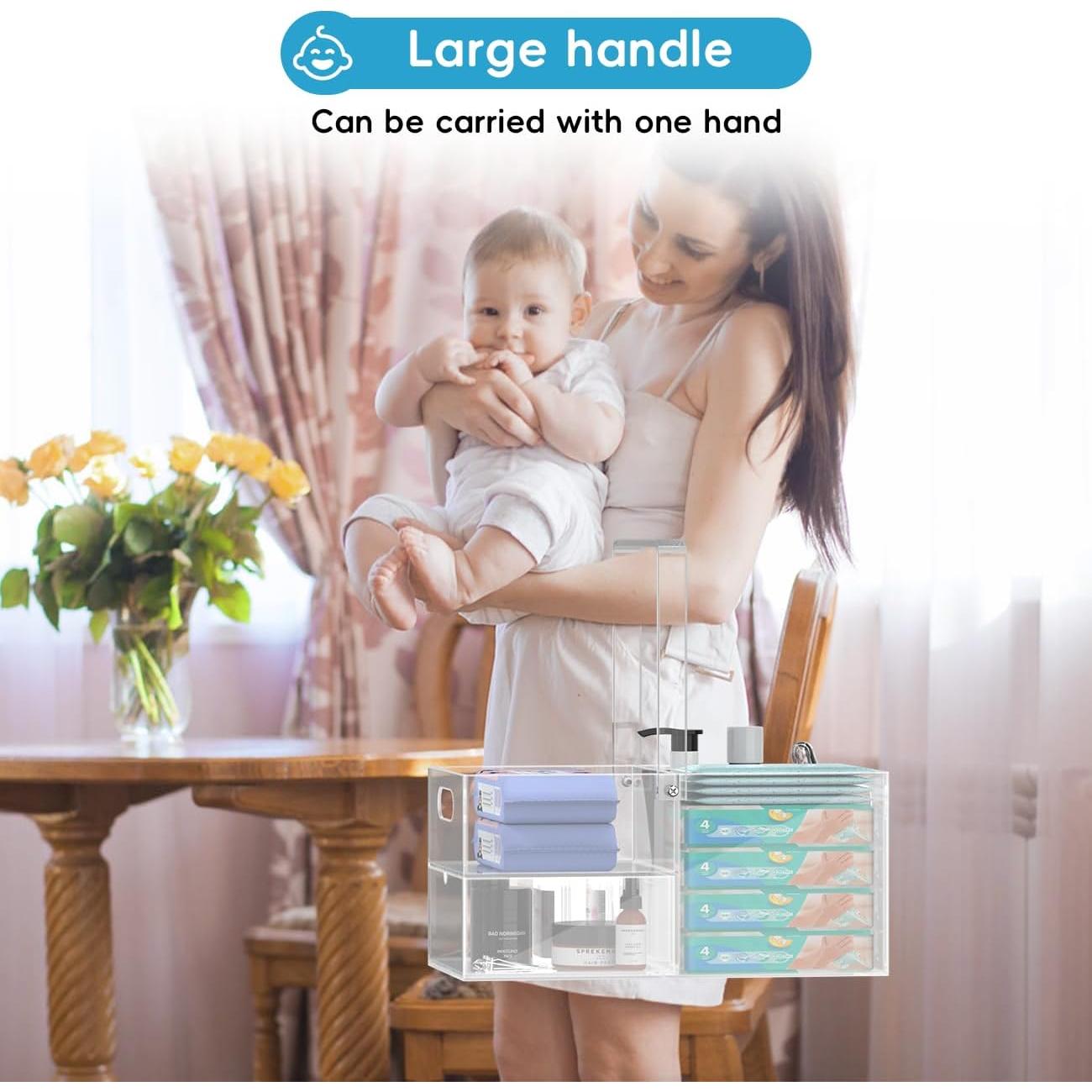 Organizador de Pañales Acrílico Jumyee 37.8x22.1x20.1cm