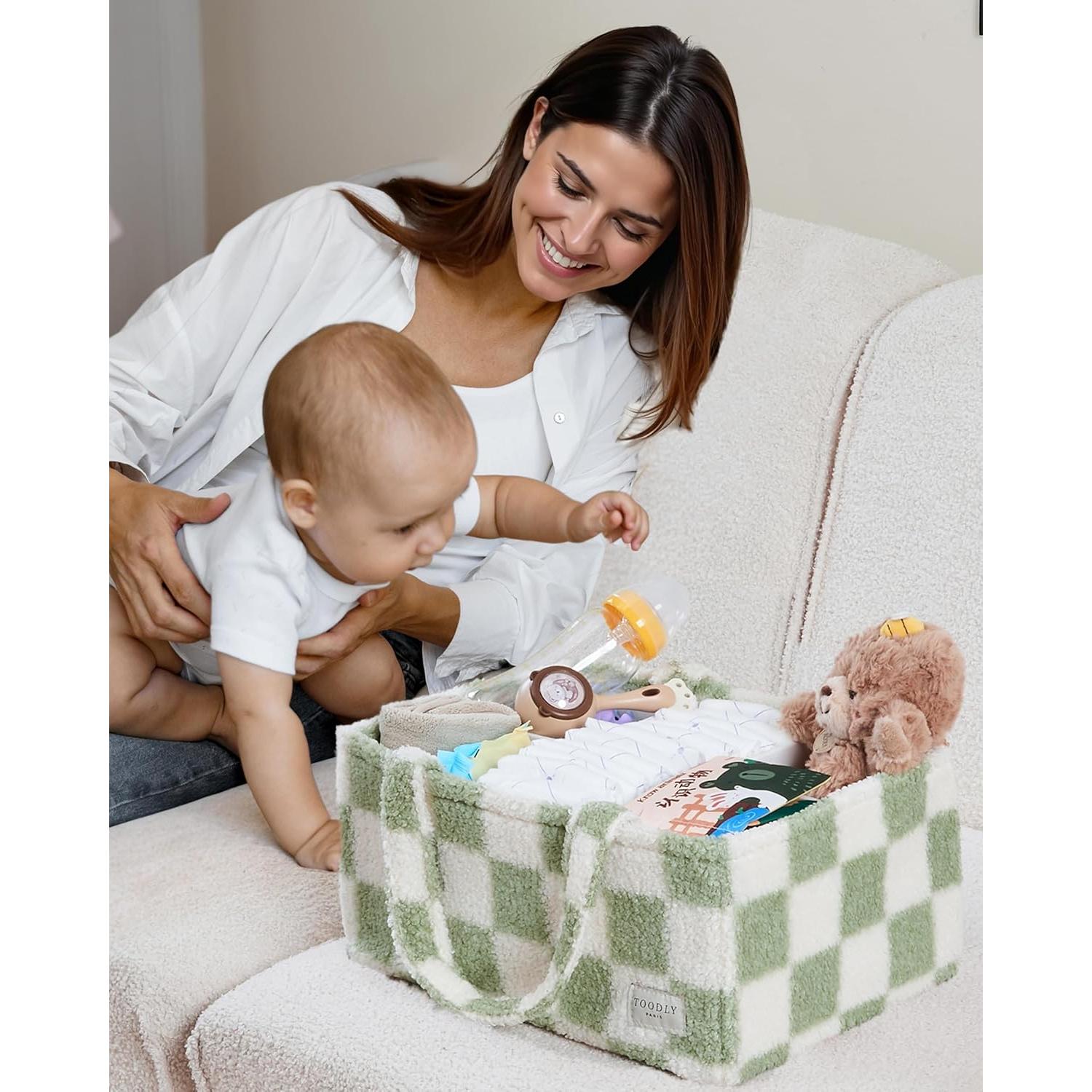 Organizador de Pañales Toodly con Almohadilla Cambiadora Verde
