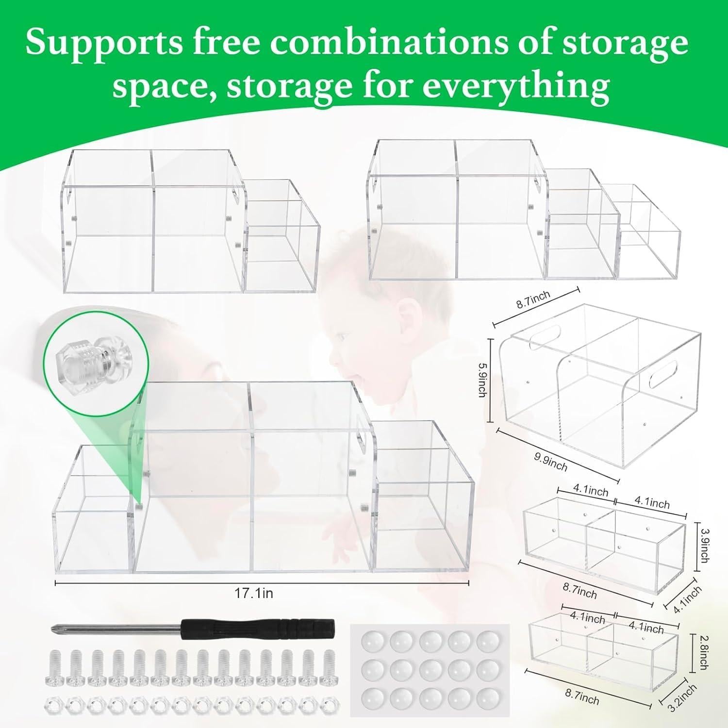Cesta de Pañales Acrílica NANYEZH 43x22x15 cm Transparente
