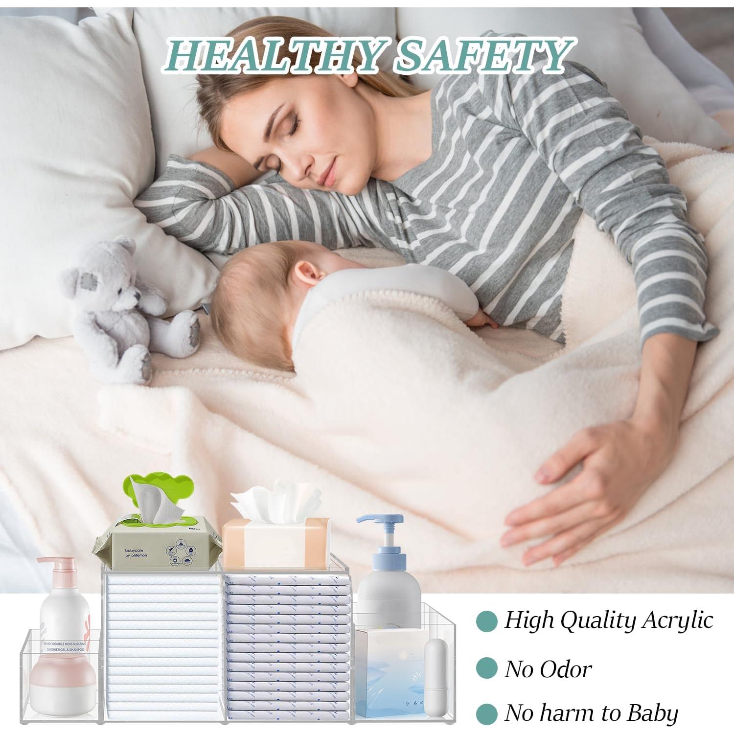 Caddy de Pañales Acrílico Jumyee 43.69x22.10cm Transparente