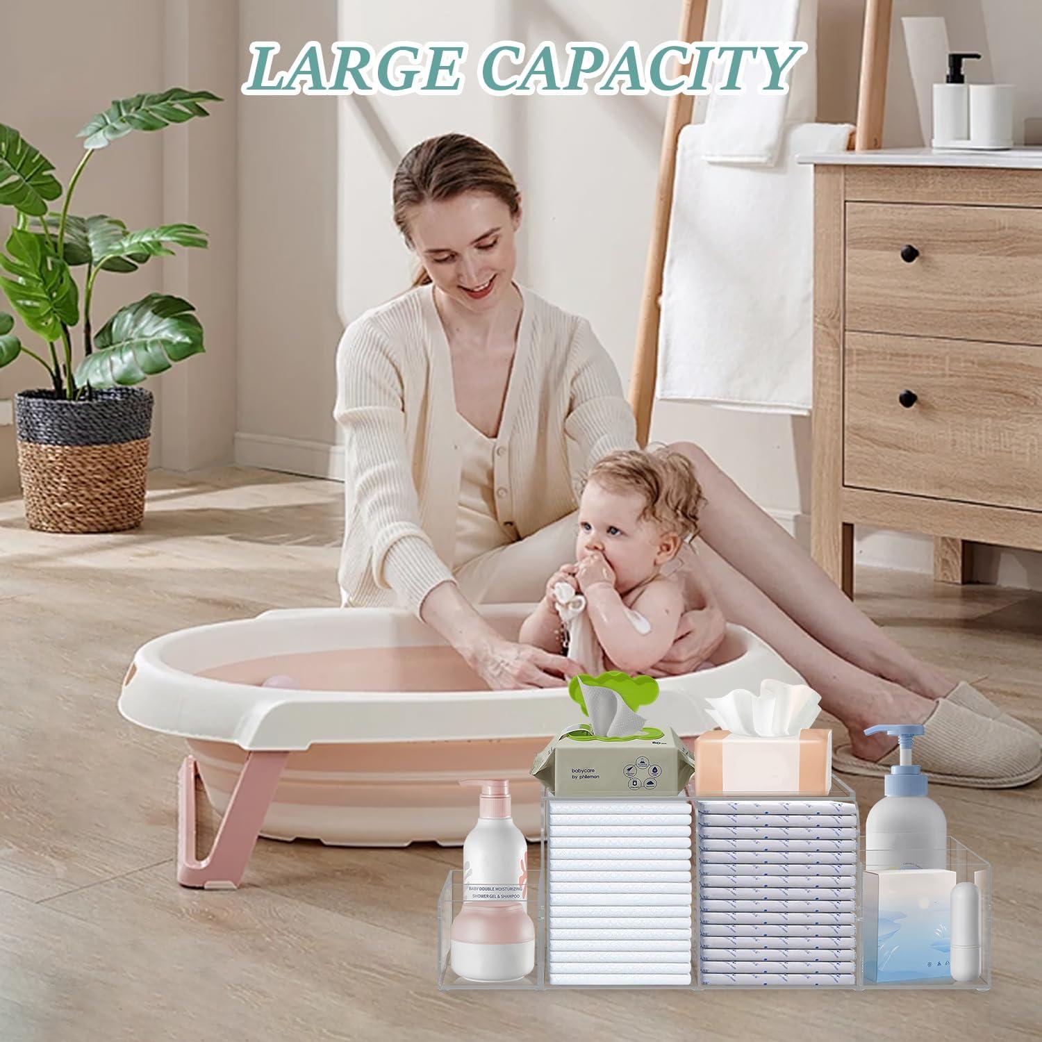 Caddy de Pañales Acrílico Jumyee 43.69x22.10cm Transparente