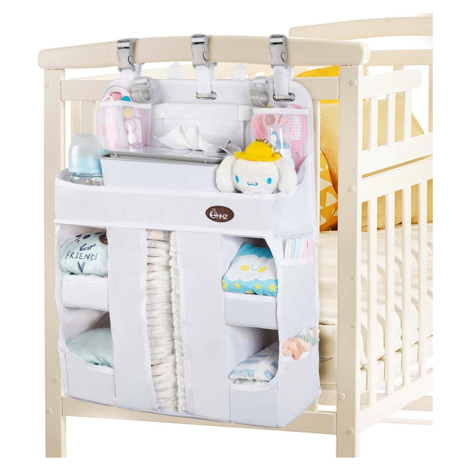 Organizador de Pañales Colgante HHZ - Blanco, 8 Estantes, 82 Pañales