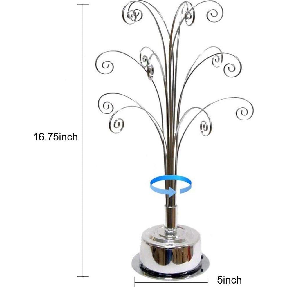 Soporte giratorio para adornos HOHIYA 42.54 cm plata