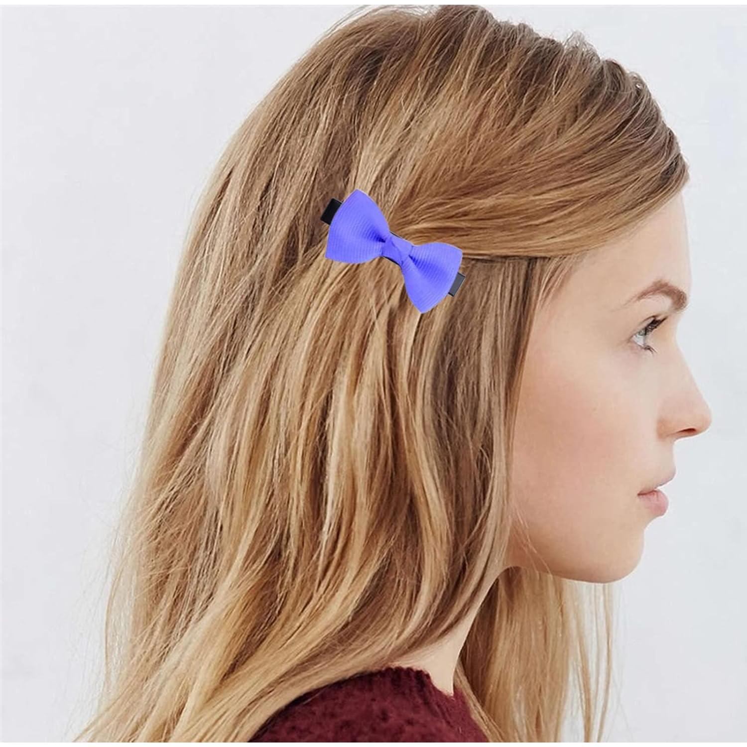 100 Clips de Pelo de Cocodrilo Negros BronaGrand 46mm