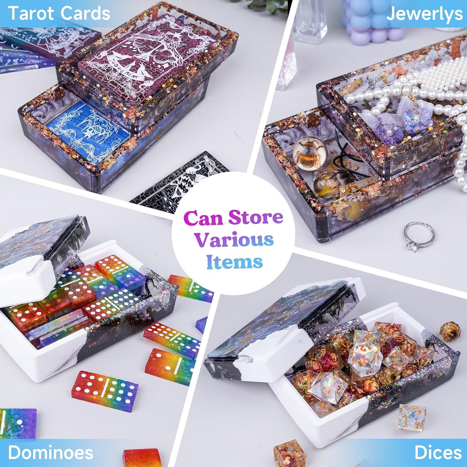 Caja de Almacenamiento de Silicona LET'S RESIN 19.1x11.4x7.6cm