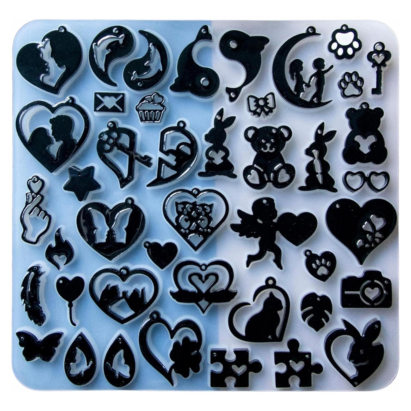 Moldes de Silicona KOTEDUA para Llaveros y Joyería - 43 Piezas