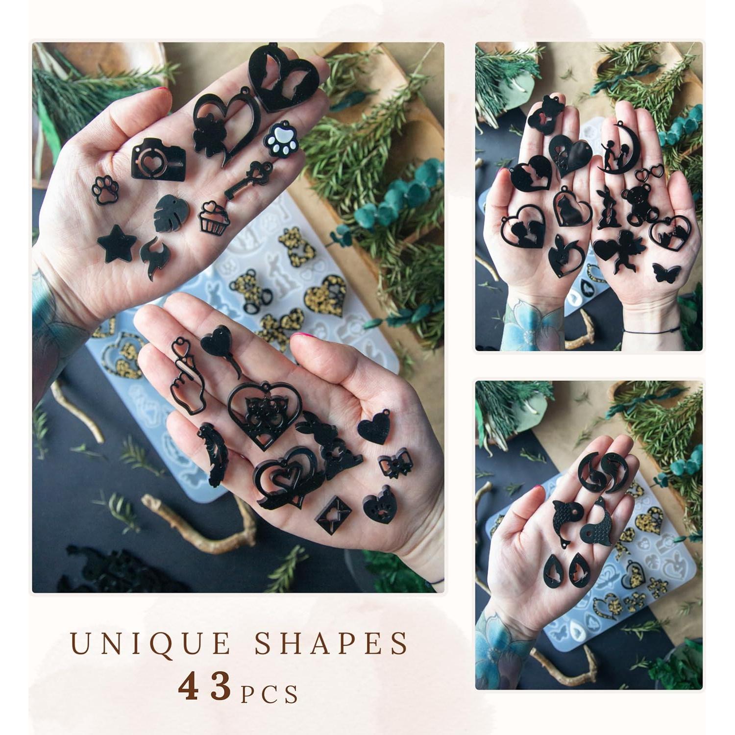 Moldes de Silicona KOTEDUA para Llaveros y Joyería - 43 Piezas