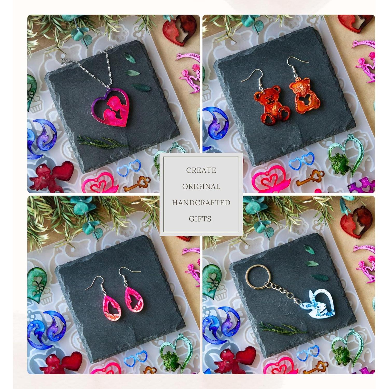 Moldes de Silicona KOTEDUA para Llaveros y Joyería - 43 Piezas