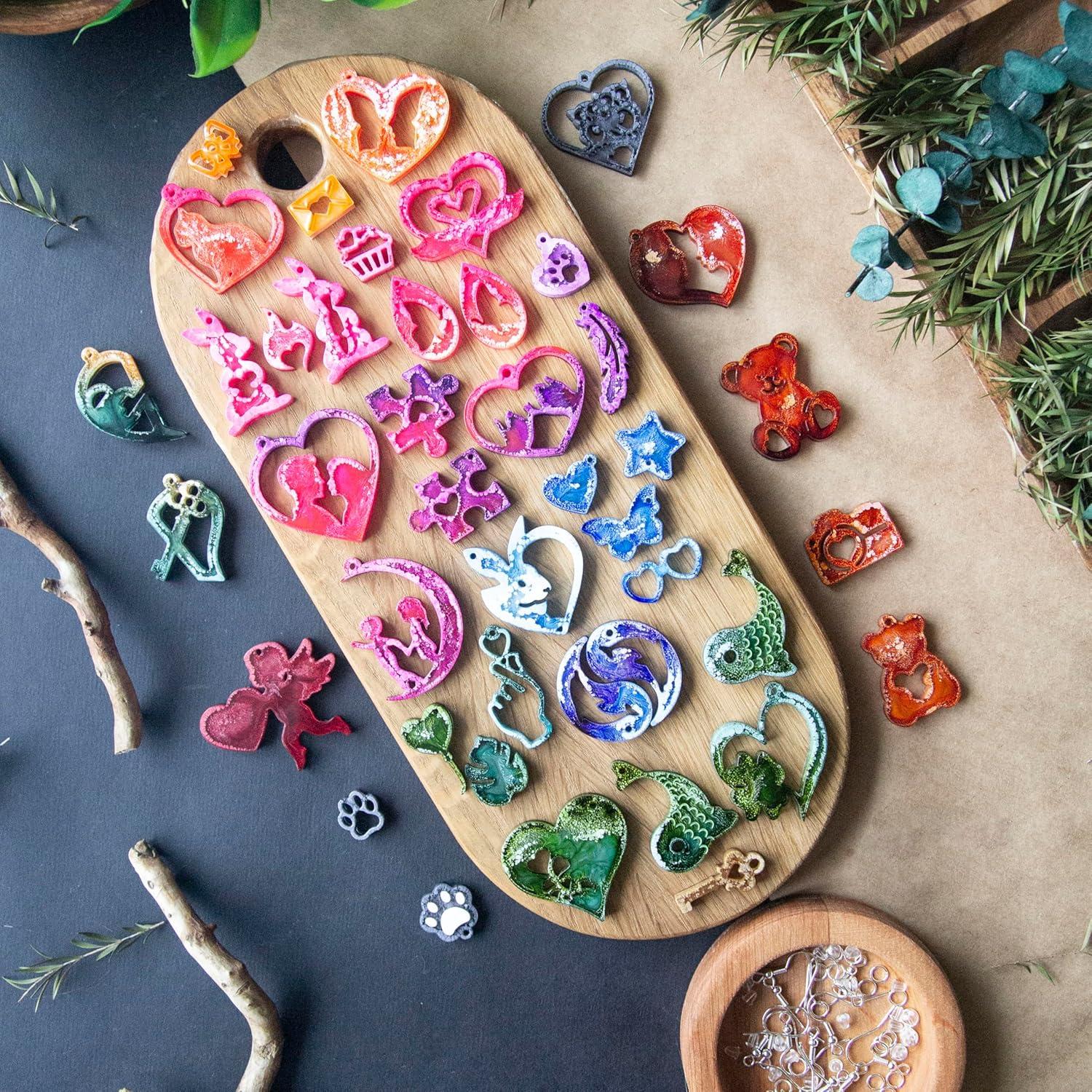 Moldes de Silicona KOTEDUA para Llaveros y Joyería - 43 Piezas