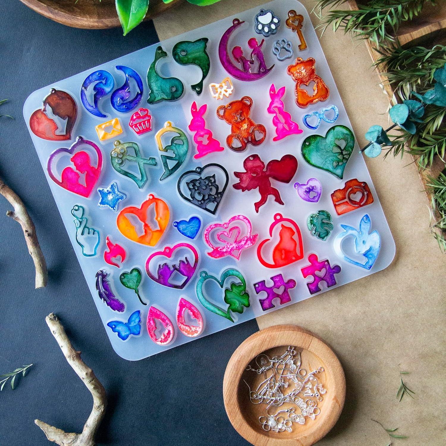 Moldes de Silicona KOTEDUA para Llaveros y Joyería - 43 Piezas