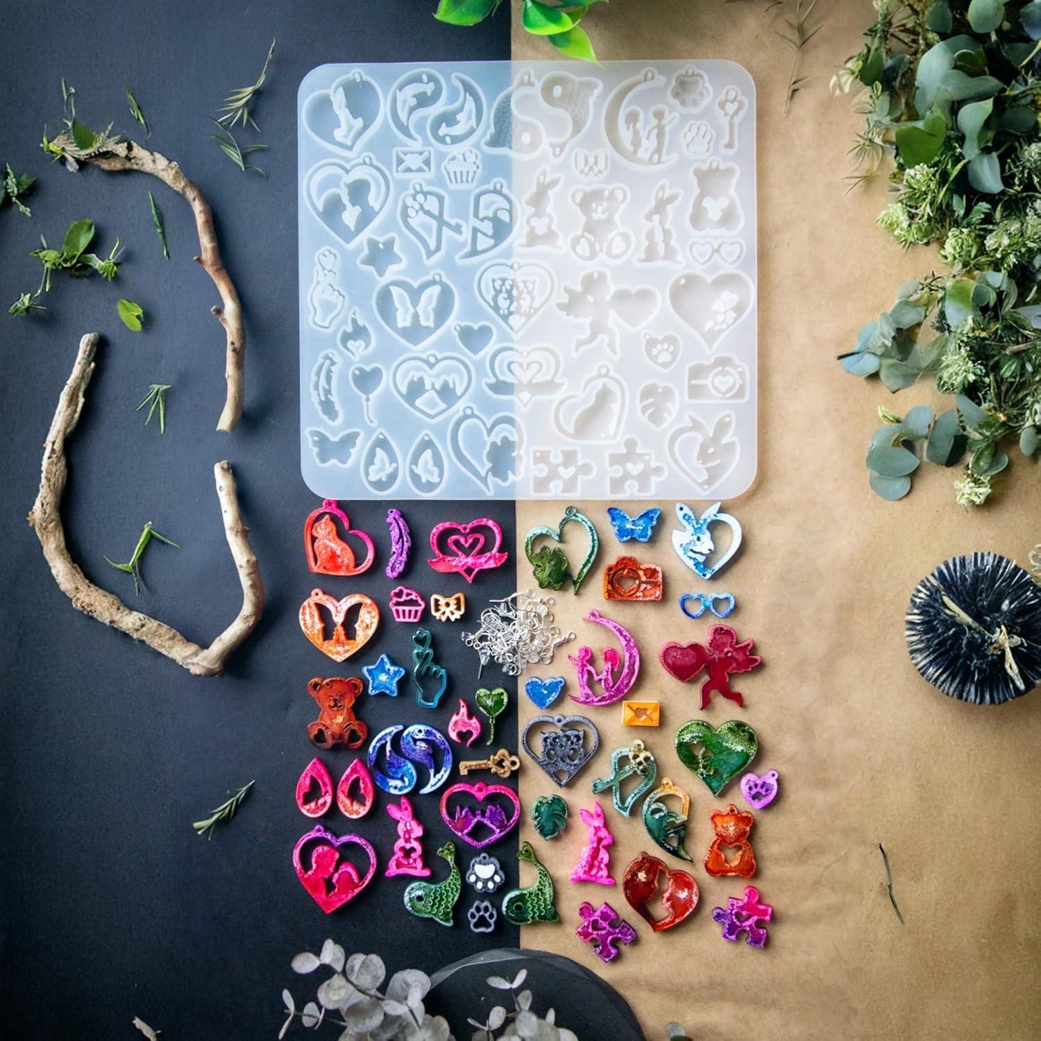 Moldes de Silicona KOTEDUA para Llaveros y Joyería - 43 Piezas