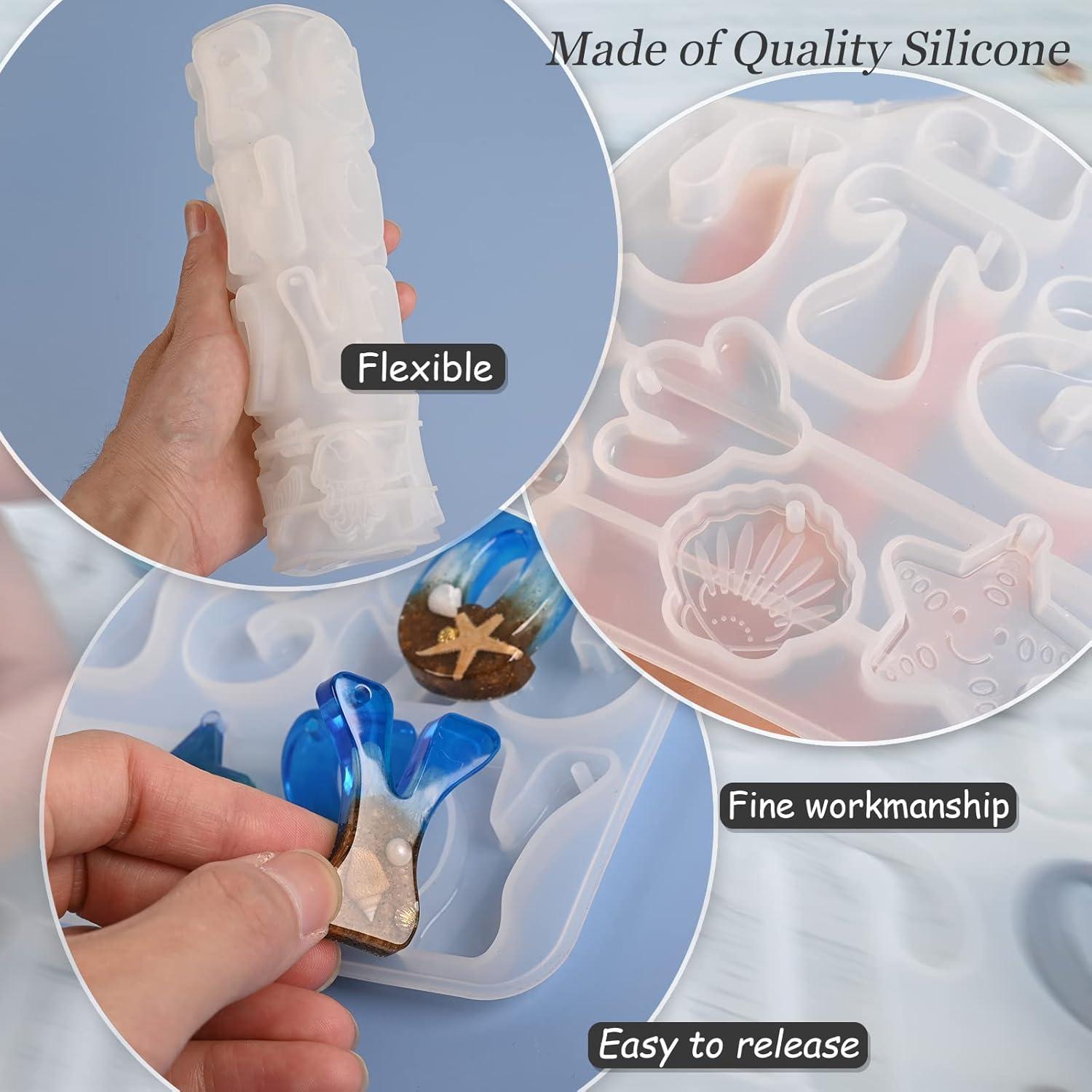 Moukiween Moldes de Silicona Invertidos para Resina - Alfabeto
