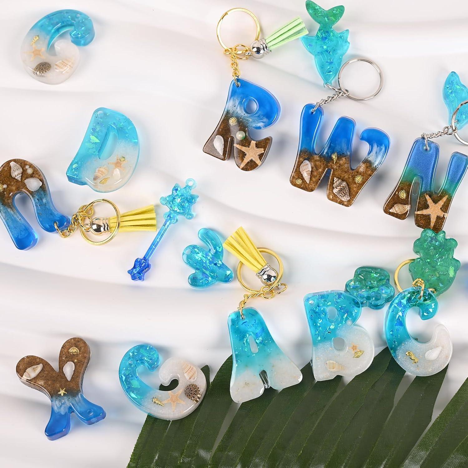 Moukiween Moldes de Silicona Invertidos para Resina - Alfabeto