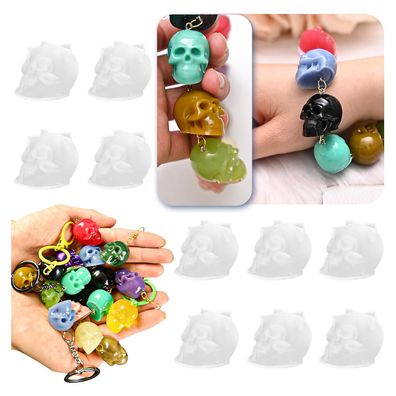 10 Moldes de Silicona de Calavera ZQYSING para Joyería