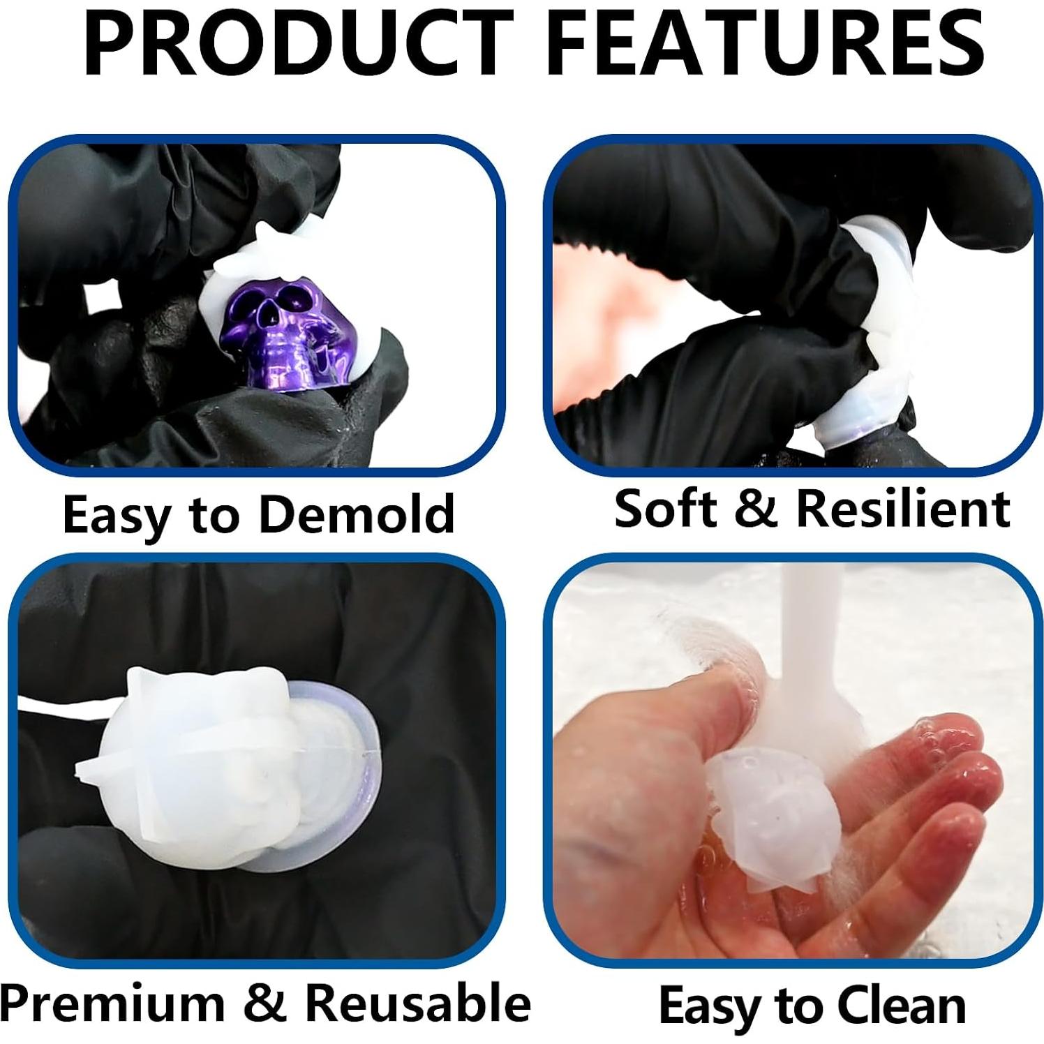 10 Moldes de Silicona de Calavera ZQYSING para Joyería