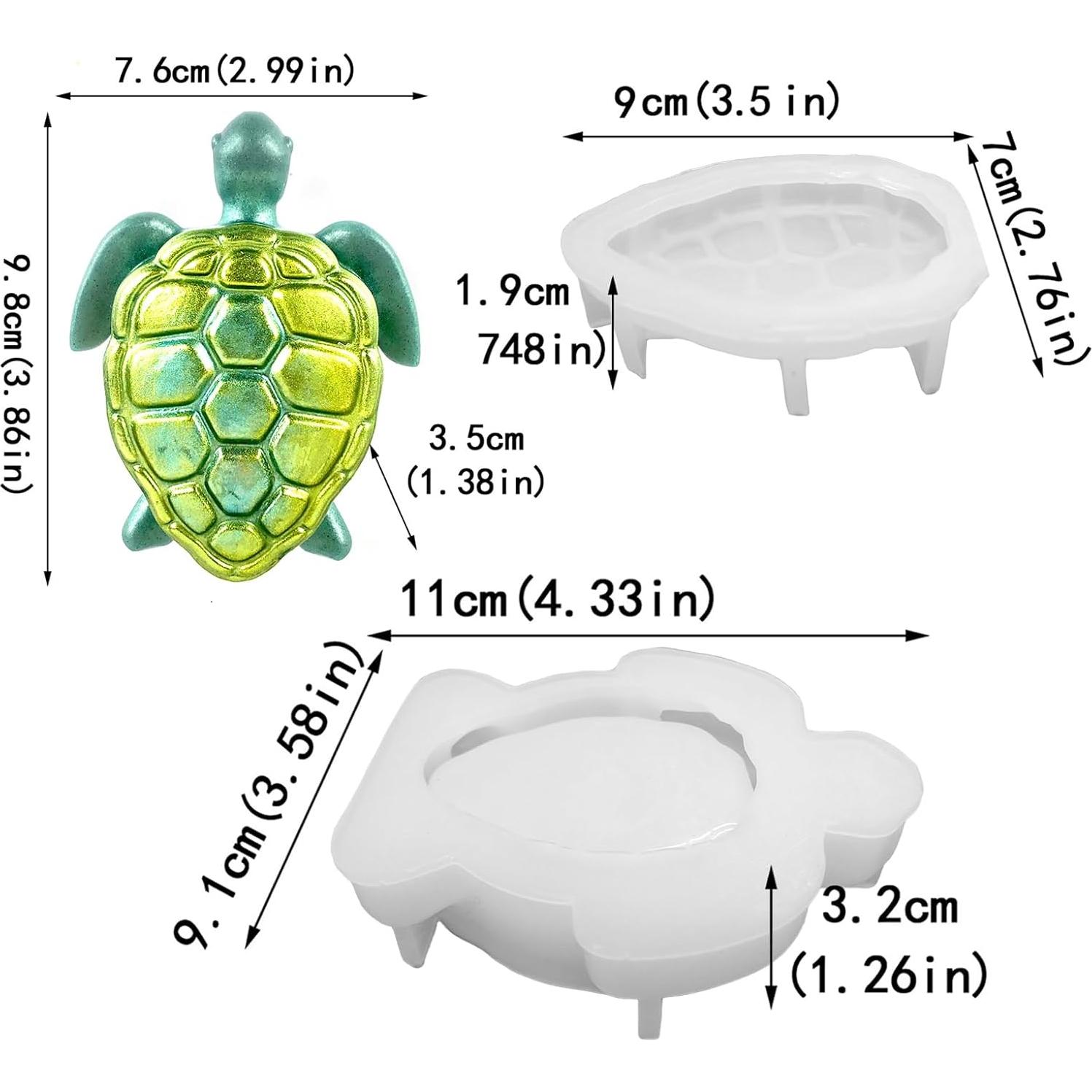 Molde de Resina Silicona Tortuga Marina Wehous 10.9x8.9 cm