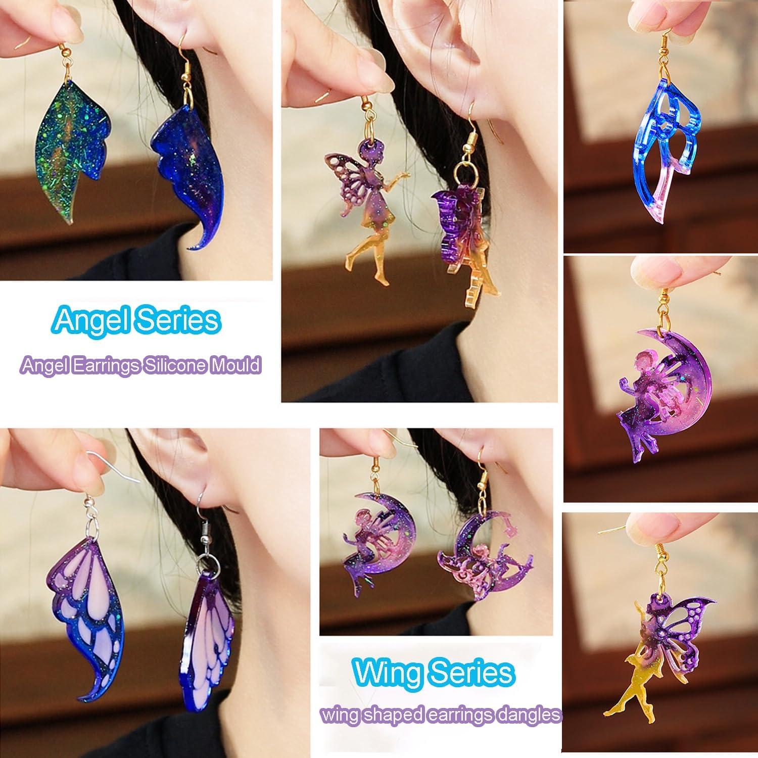 Kit de Moldes de Silicona para Aretes de Resina XBYzuzi 104 Pcs