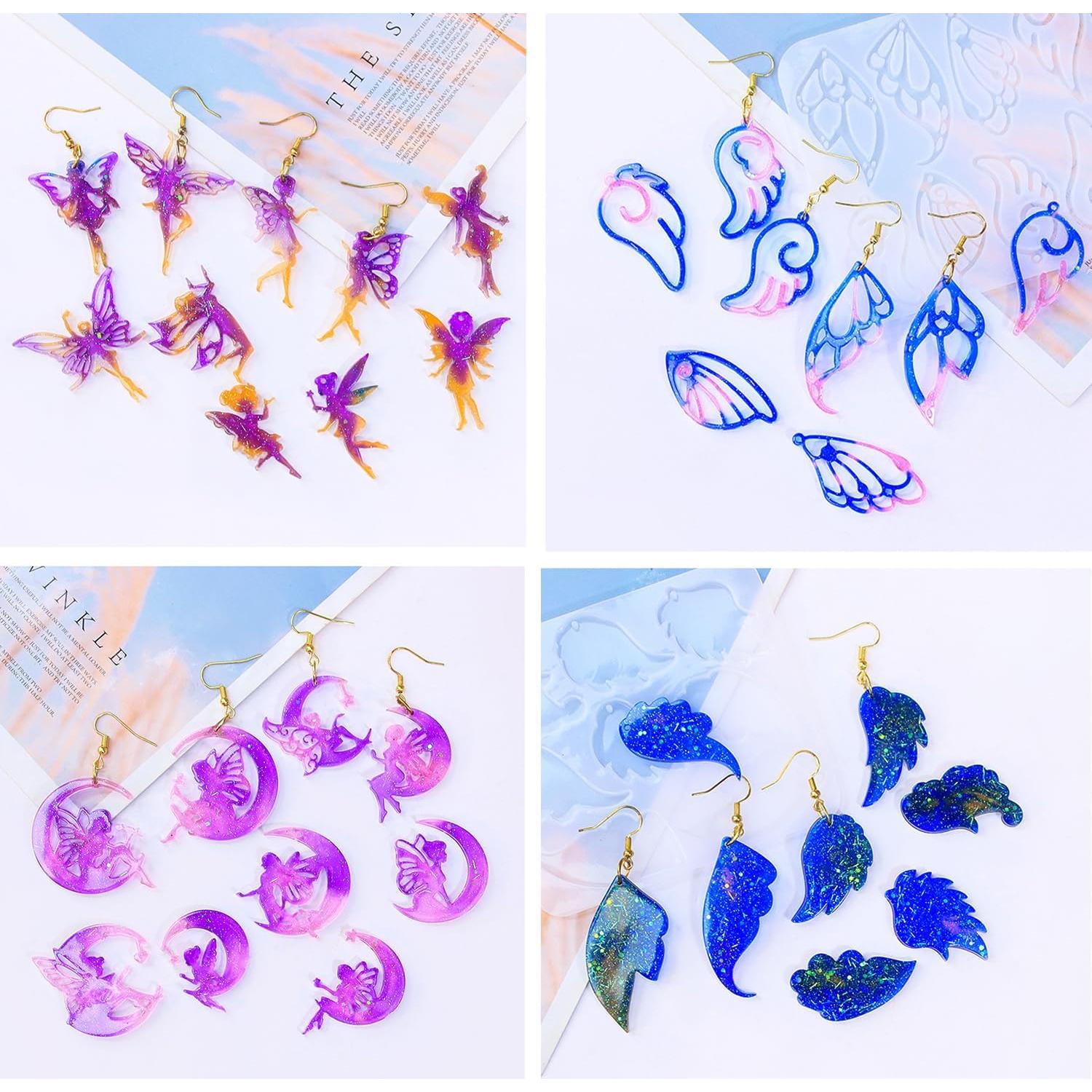 Kit de Moldes de Silicona para Aretes de Resina XBYzuzi 104 Pcs