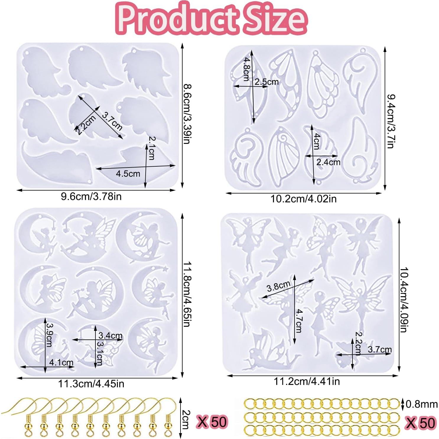 Kit de Moldes de Silicona para Aretes de Resina XBYzuzi 104 Pcs