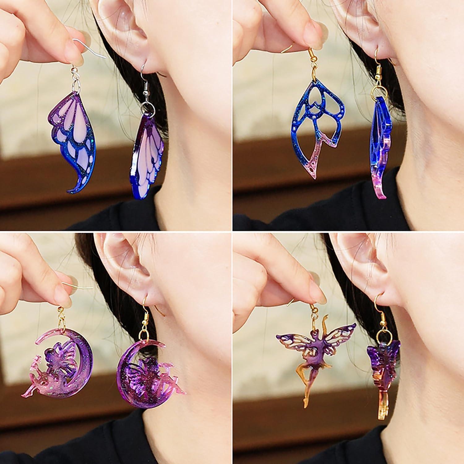 Kit de Moldes de Silicona para Aretes de Resina XBYzuzi 104 Pcs