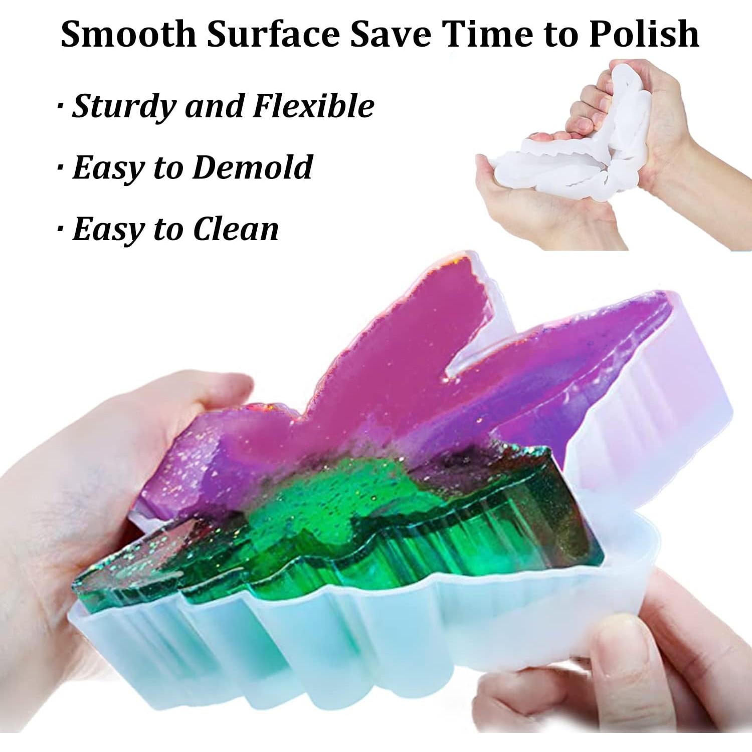 Molde de Silicona Grande Vastsoon Hoja para Resina 17.95x16cm