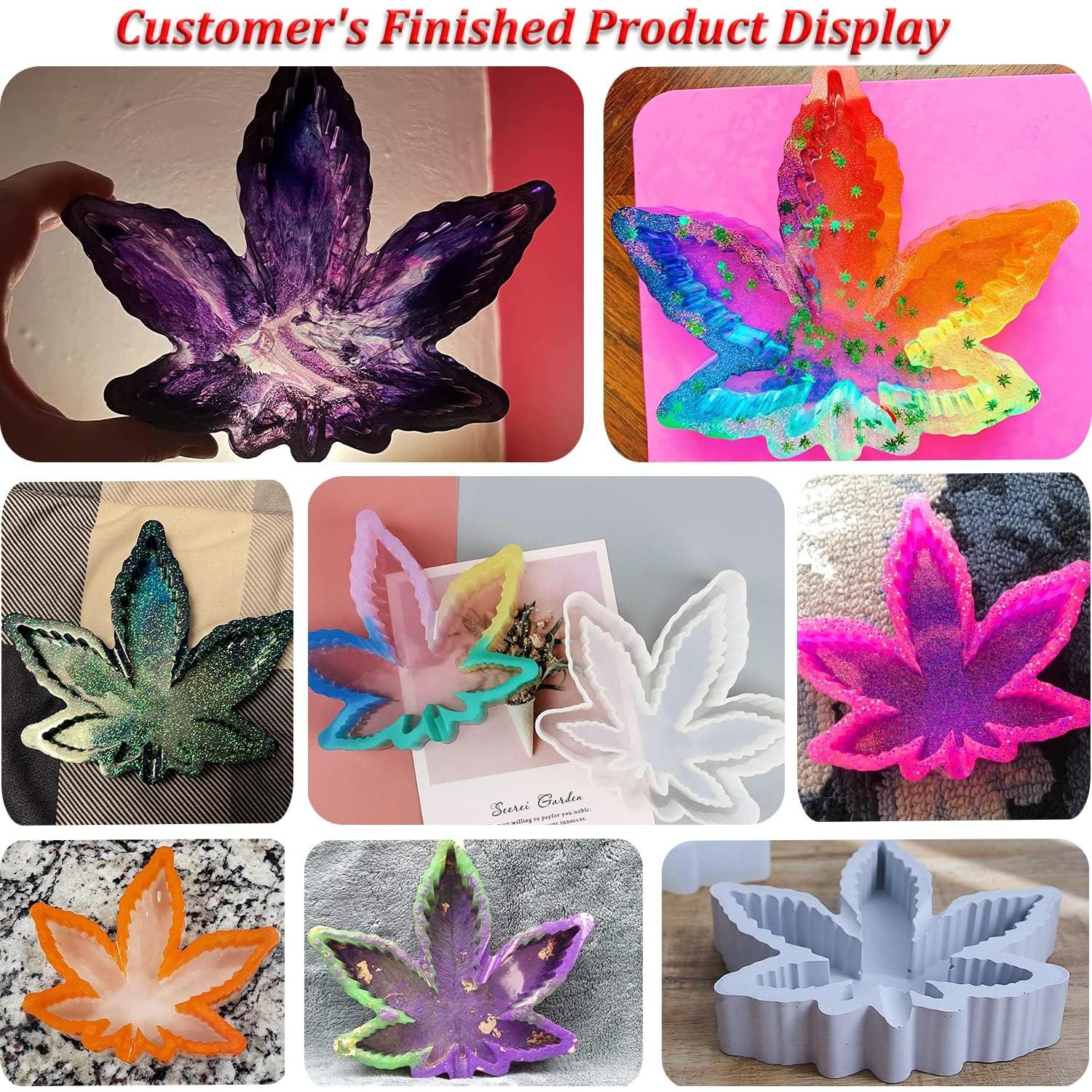 Molde de Silicona Grande Vastsoon Hoja para Resina 17.95x16cm