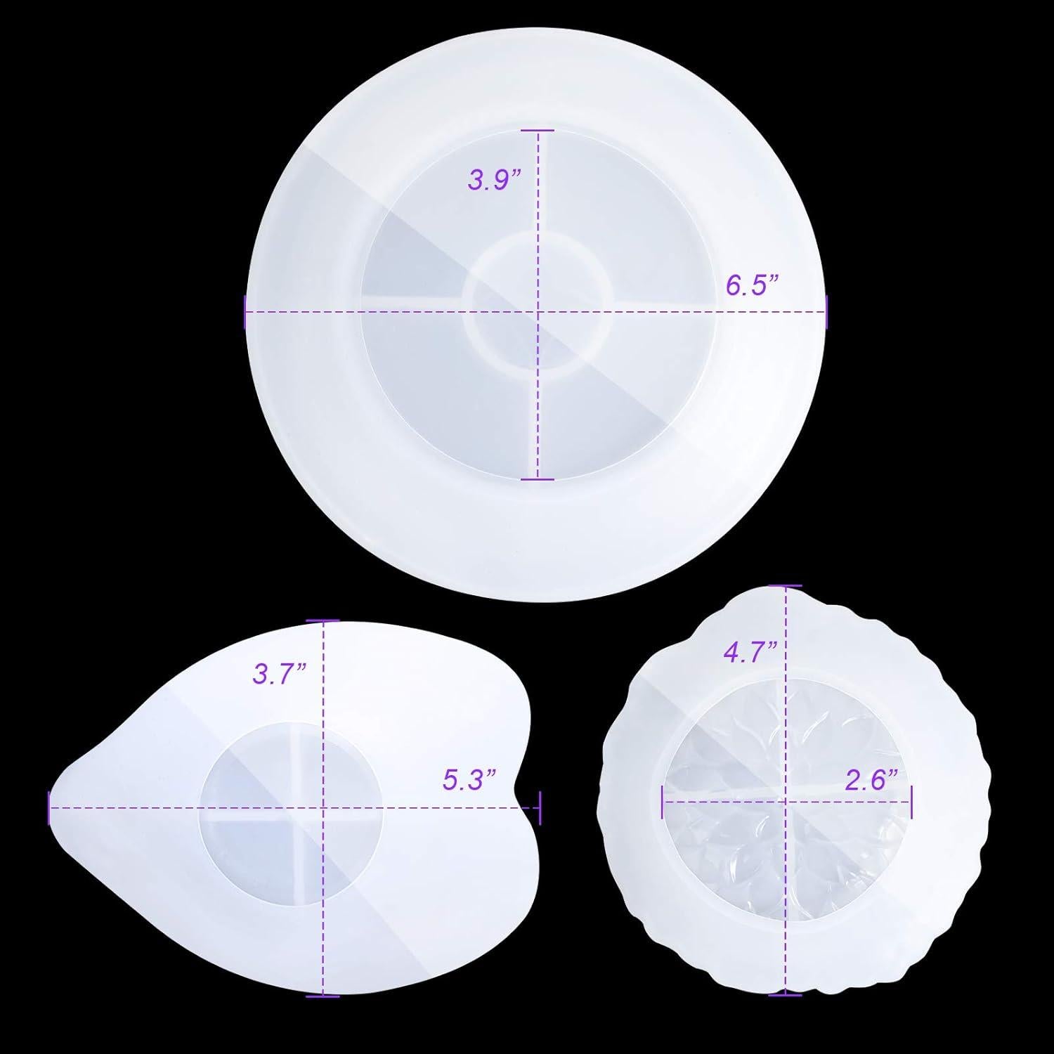Moldes de Silicona NiArt para Resina Epóxica - 3 Formas