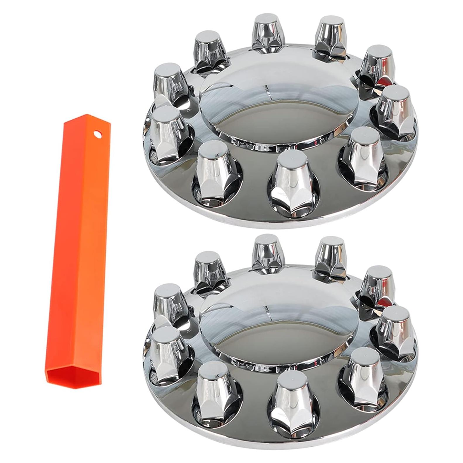 2 Cubiertas de Eje Frontal Cromadas Waltyotur 33mm para Camiones