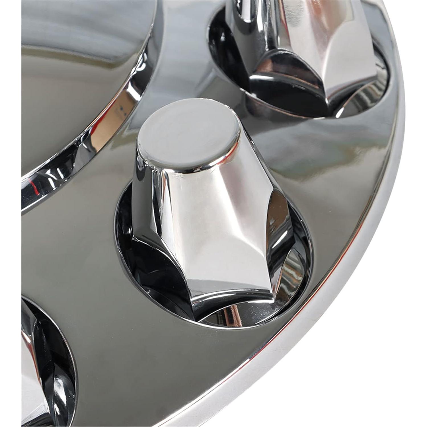 2 Cubiertas de Eje Frontal Cromadas Waltyotur 33mm para Camiones