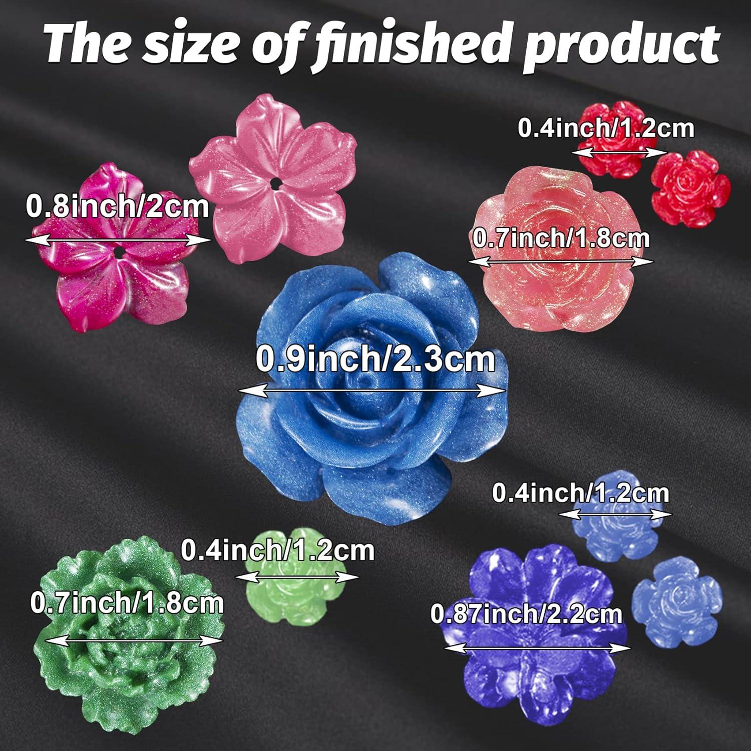 Molde de Silicona para Resina Flor PAGOW 5 Piezas DIY